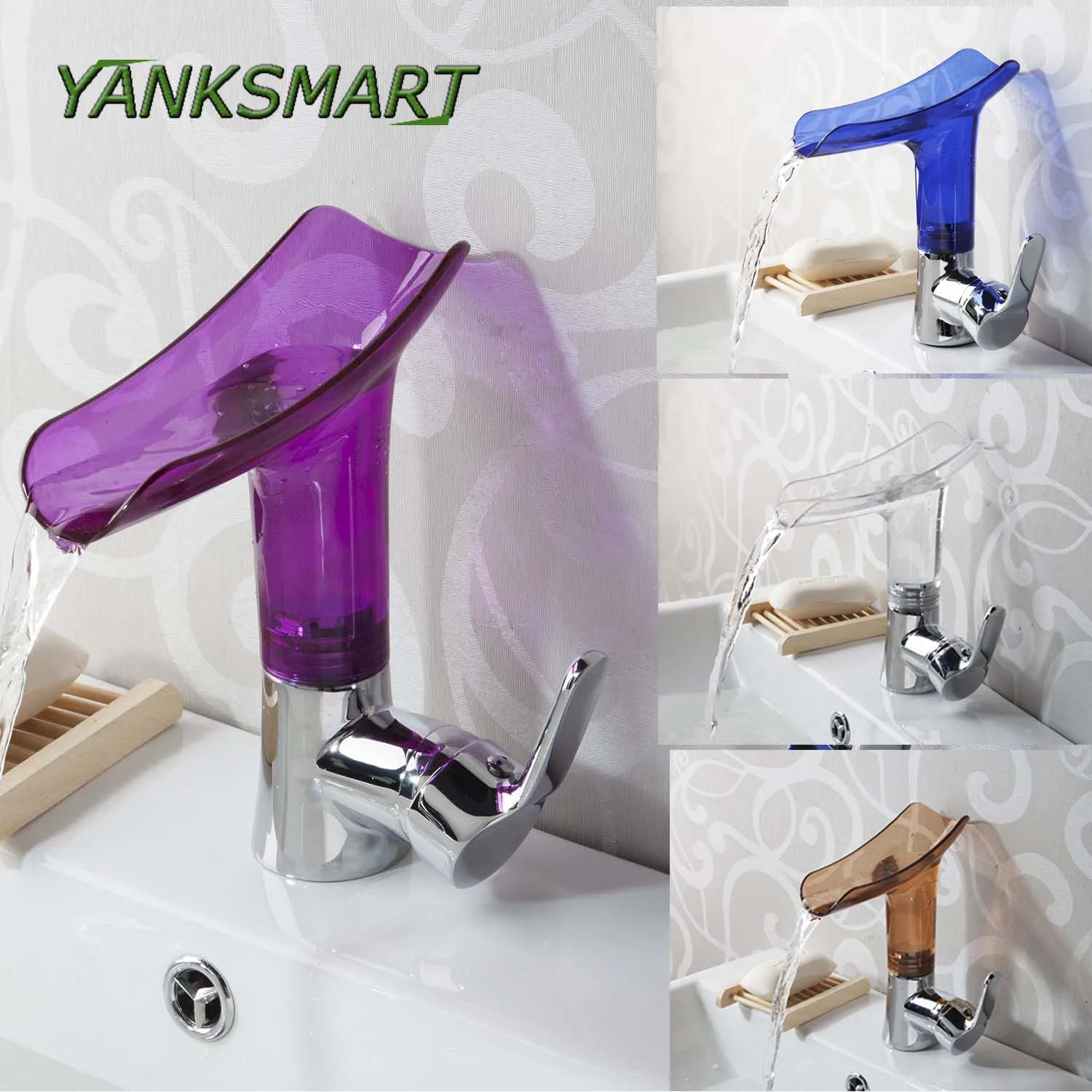 Новый дизайн смеситель для раковины YANKSMART хромированный смесители горячей и
