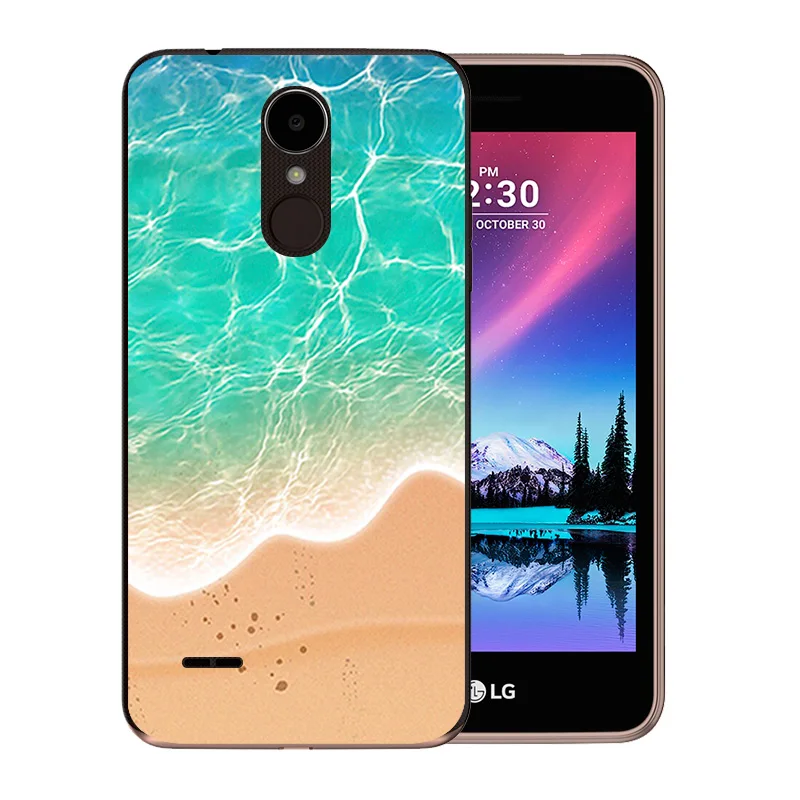 Роскошный чехол для телефона LG K4 2017 версия ЕС пейзаж шаблон Мягкий ТПУ полный