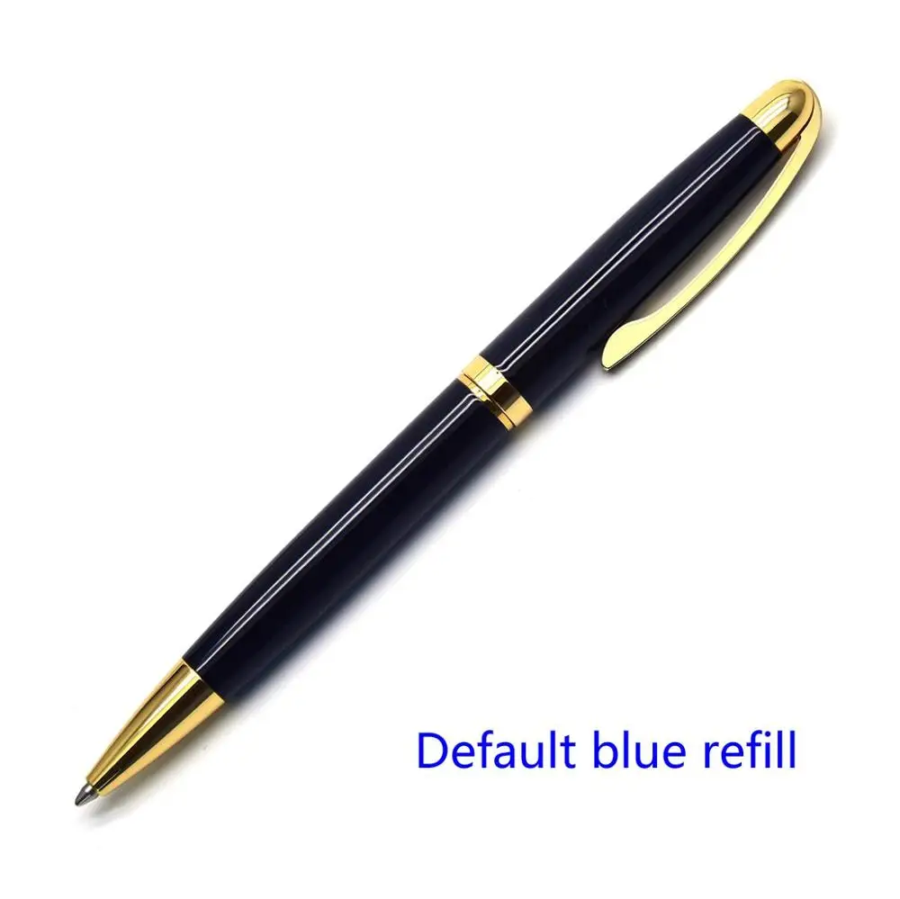 Black - Blue ink CCCAGYA C030 Классическая вращающаяся металлическая шариковая ручка для изучения офисных канцелярских принадлежностей школьный подарок ручка и гостиничная деловая письменная ручка - Цвет: Black - Blue ink