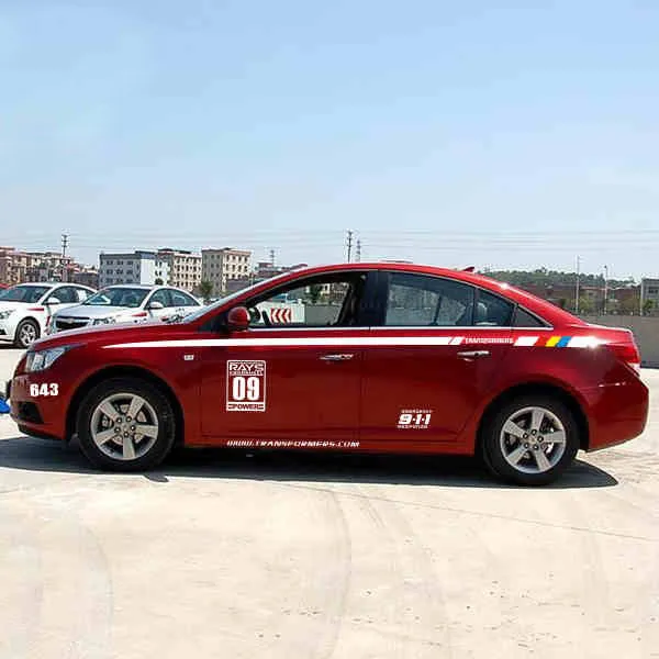 Набор черных 911 лучей 09 643 наклейки на кузов автомобиля боковая Талия линия ПВХ