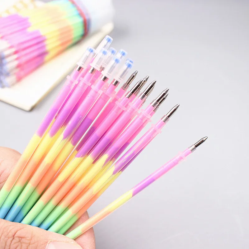 20Pcs/Lot Multi Color Rainbow Refill Highlighters Gel Pens ball point pen Students painting graffiti fluorescent Refills | Канцтовары