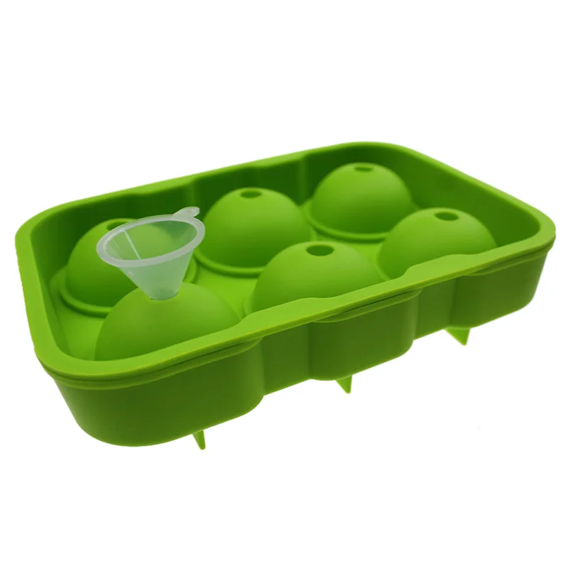 1 шт. большой Размеры 6 Cell Ice мяч формы Силиконовые Ice Cube Бал лоток виски ice ball-мейкера 6 силиконовый создатель форм для вечеринки бар