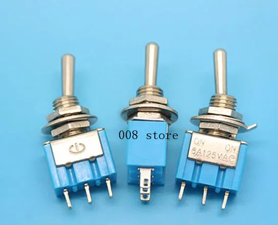 10 шт. ВКЛ ВЫКЛ на 3 Pin позиции мини запирающий переключатель выключатель AC 125V/6A 250V/3A