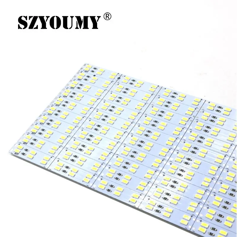 SZYOUMY 1 м двухрядная светодиодная жесткая полоса 5630 5730 бар свет 144 светодиодов/м 12 В