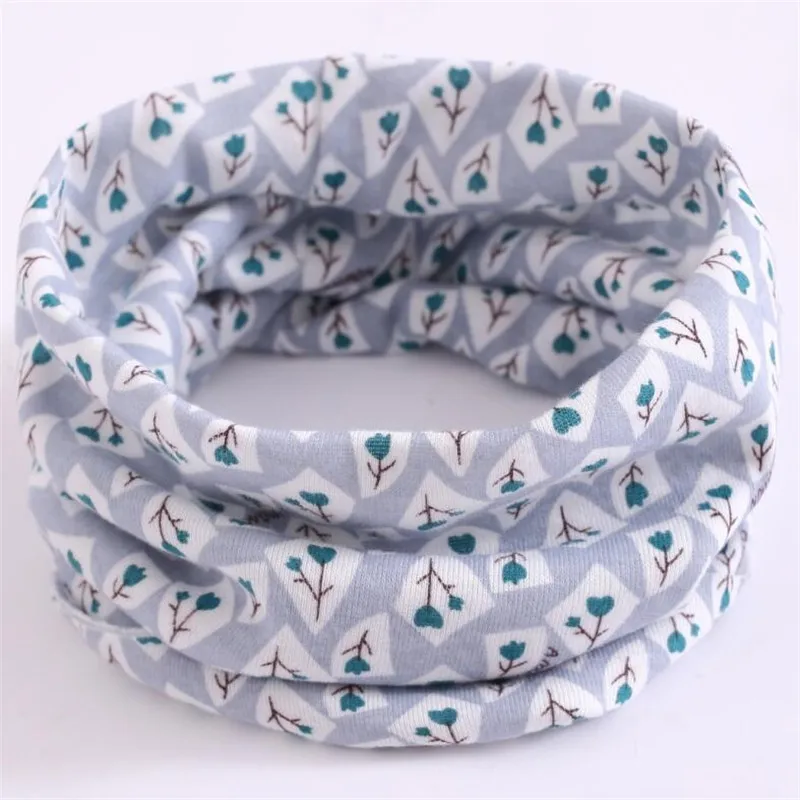 floral blue Новинка; хлопковые детские нагрудники; сезон осень-зима; шарф для маленьких девочек с круглым вырезом; Детские шарфы; шейный платок для мальчиков; Детский шарф; одежда - Цвет: floral blue