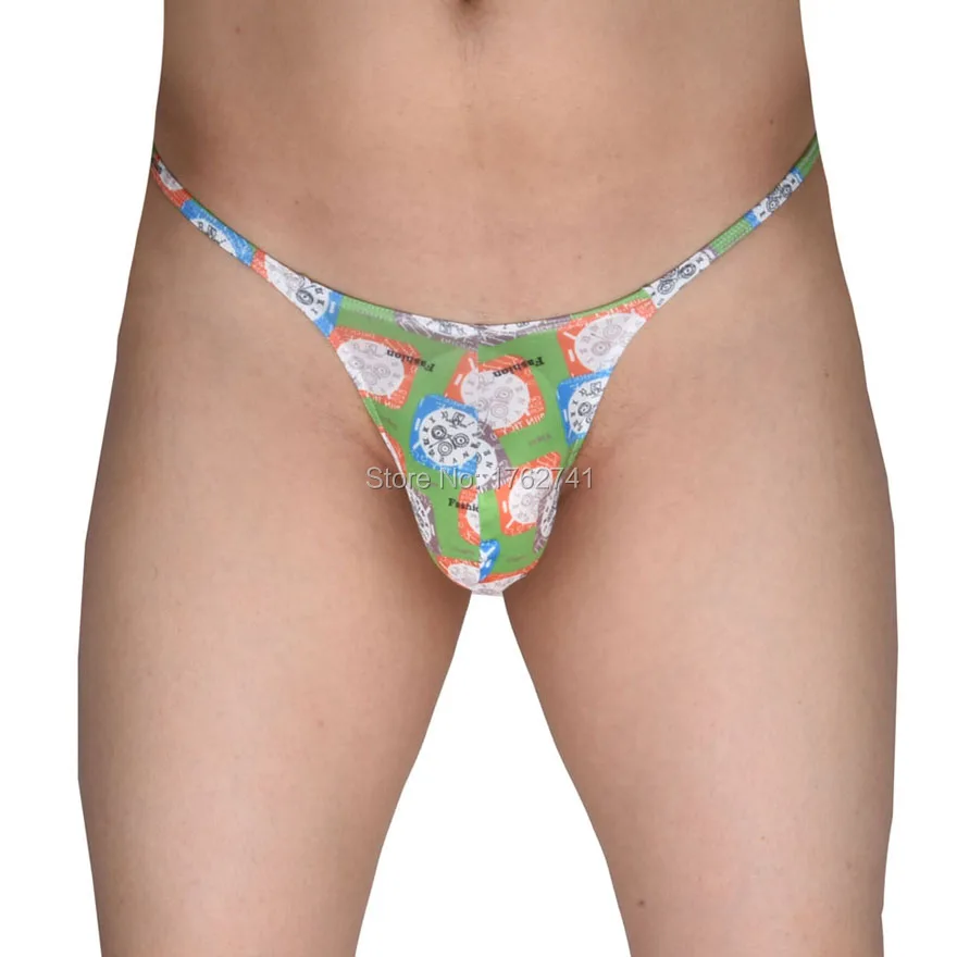 Нижнее белье с часами и принтом нижнее для мужчин сексуальное Танга|thong men underwear|male