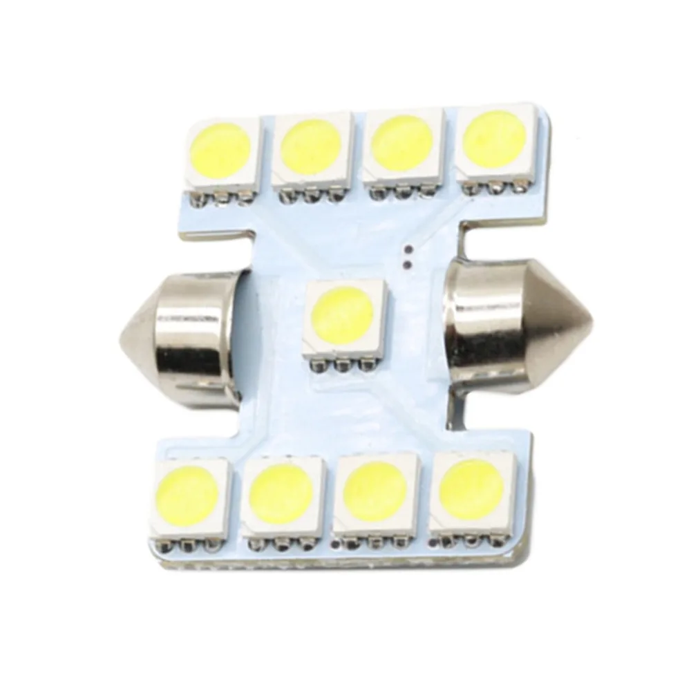 31 мм 5050SMD 9LED Автомобильная фотография двойная для 12 В постоянного тока белая