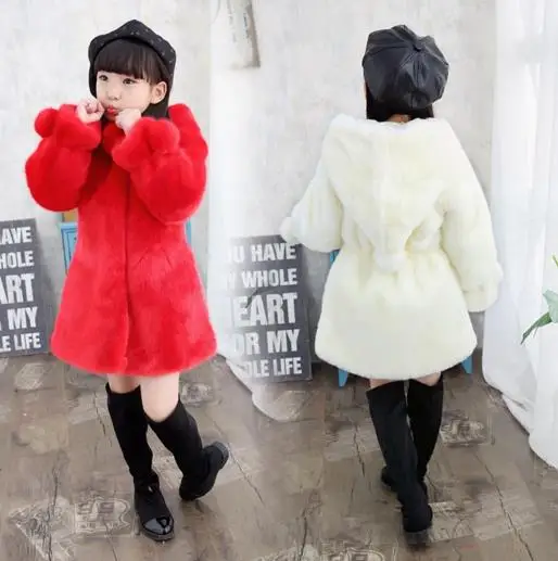 autumn winter coat for children hooded collar manteau hiver jacket 2019 adolescente fille faux fur kid thick warm clothing S836 | Детская