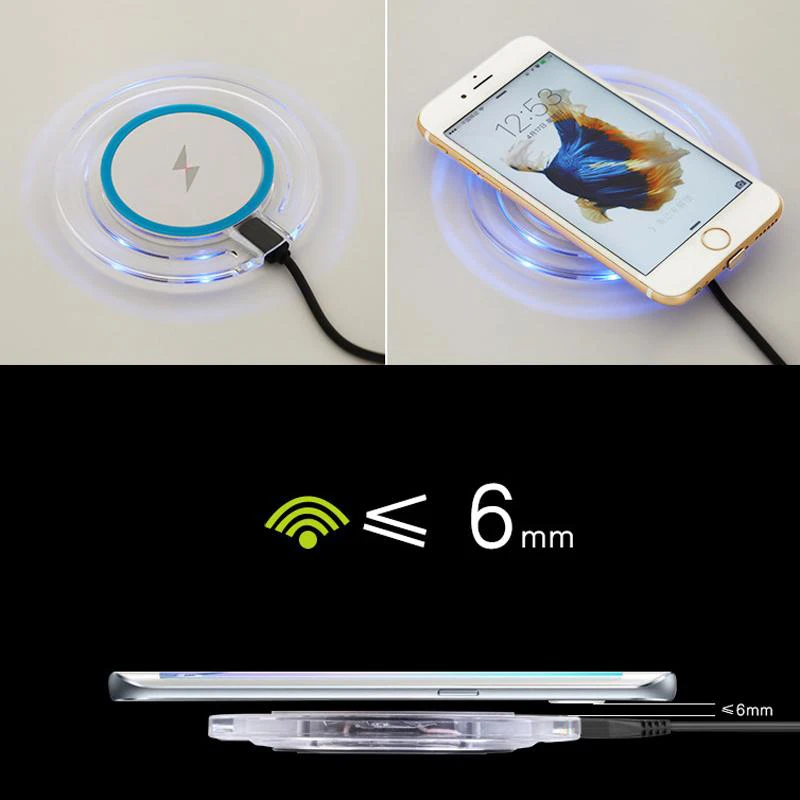 Ультра Мини QI Беспроводное зарядное устройство мобильный телефон для Samsung Galaxy S10e