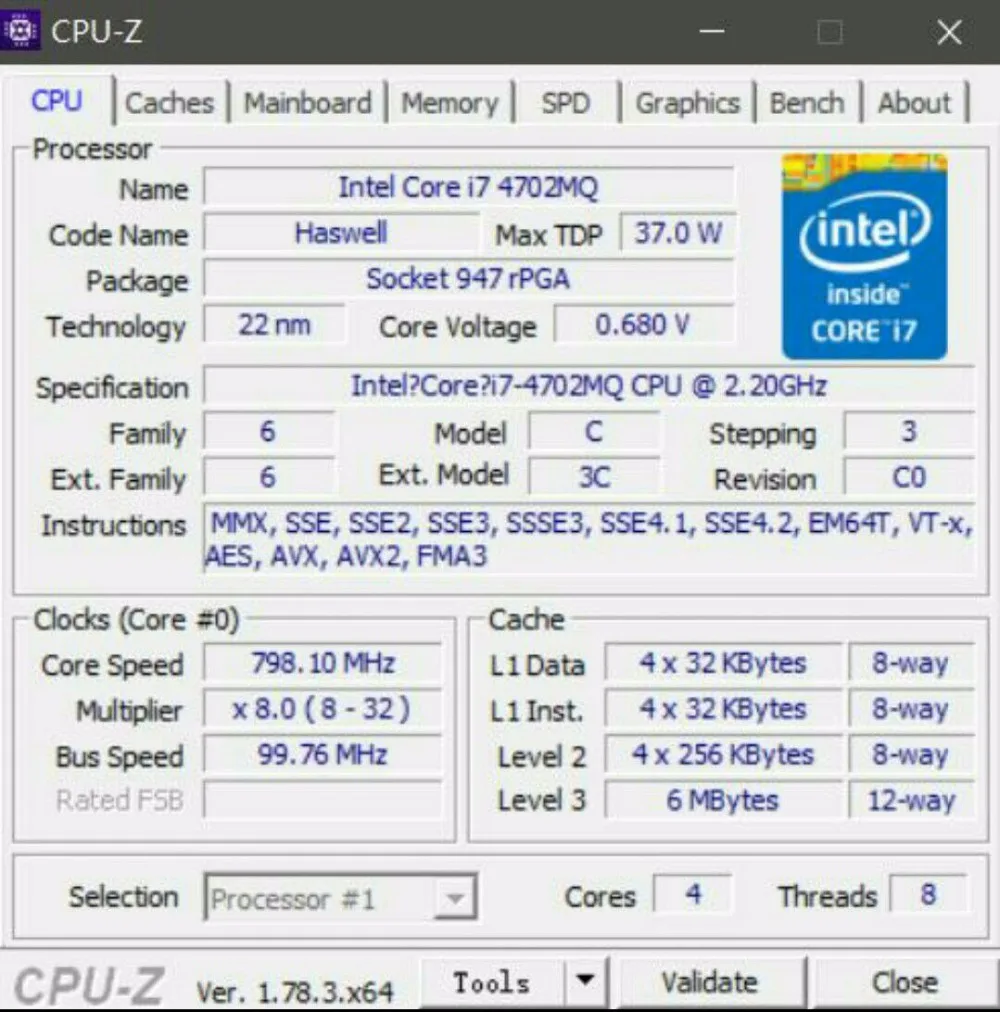 Original Intel Core I7 4702MQ SR15J CPU oem processor 2.2GHz 3.2GHz L3=6M Quad core freeshipping ship out within 1 day|intel i7|intel corecore i7 |