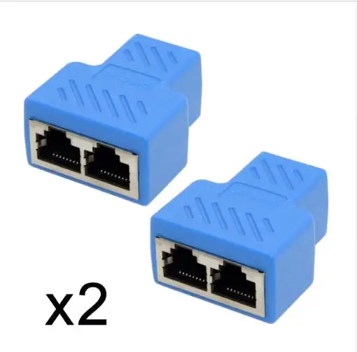 2 шт. STP UTP Cat6 RJ45 8P8C разъем к двойному сплиттеру сетевой Ethernet коммутатор адаптер |