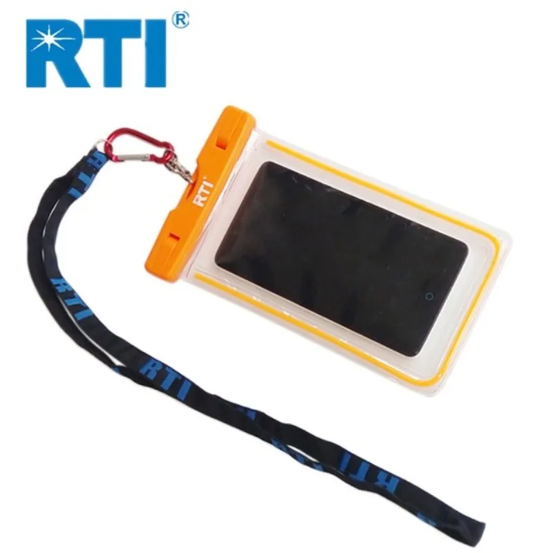 RTI 19.8X10.5X0.4cm Phone Cover Bag With Climbing Hook High Quality PU 10m Waterproof Depth Mobile Pouch Liminous Case | Спорт и