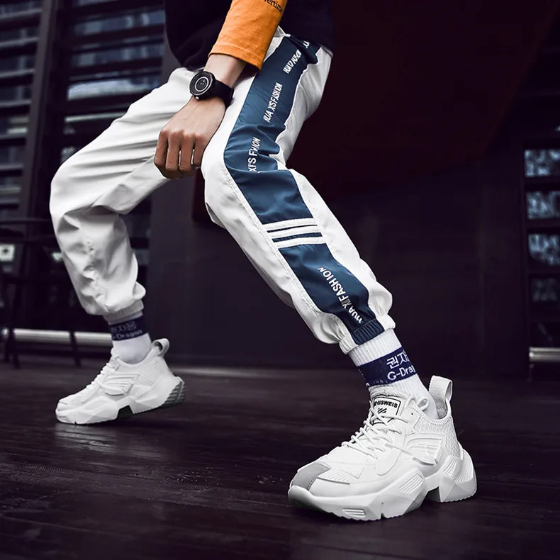 VSIOVRY/Новинка года; мужские кроссовки; нескользящая уличная амортизация; спортивная обувь; Мужские дышащие кроссовки на толстой подошве; обувь для папы на шнуровке
