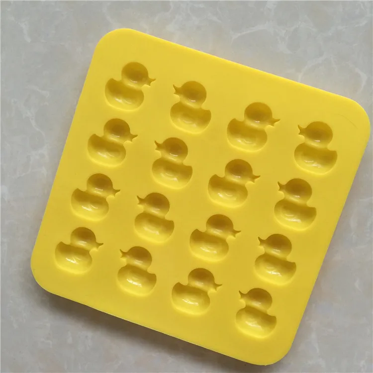 16 полость силиконовая желтая утка шоколадные конфеты делая формы Gummy мыло ручной