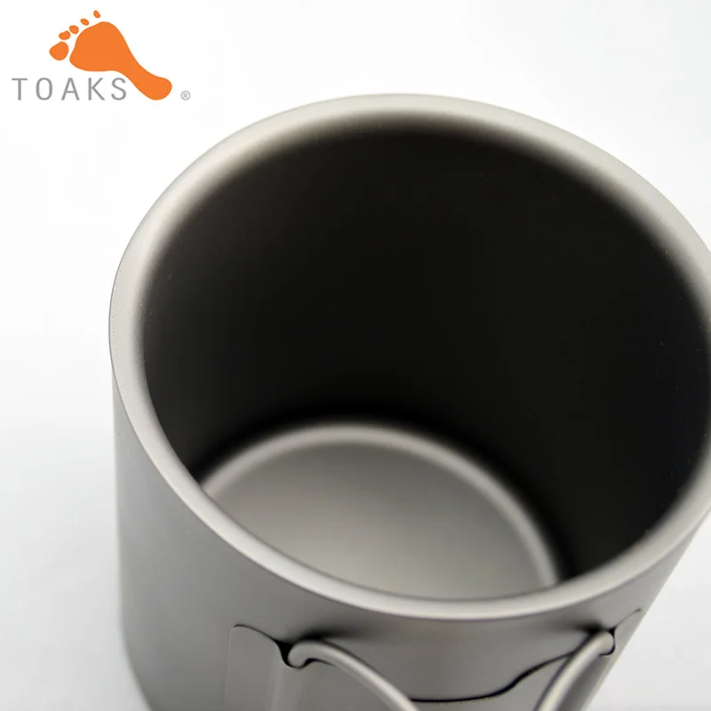 TOAKS CUP 450 DW титановая двойная настенная чашка Ультралегкая уличная кружка без