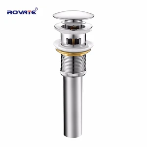 Раковина ROVATE с выдвижным отверстием, латунная, хромированная, гравитационная промывка, пробка для раковины