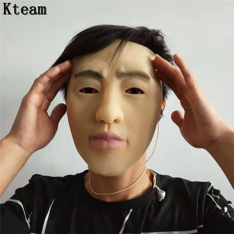 Высококачественная латексная Красивая маска для лица ручной работы мужчин