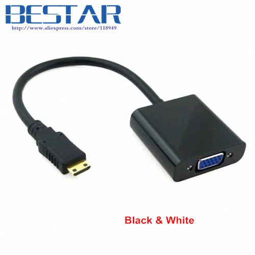 Черный и белый Eeepad TF101 SL101 мини hdmi вход в VGA выходной адаптер проектора для
