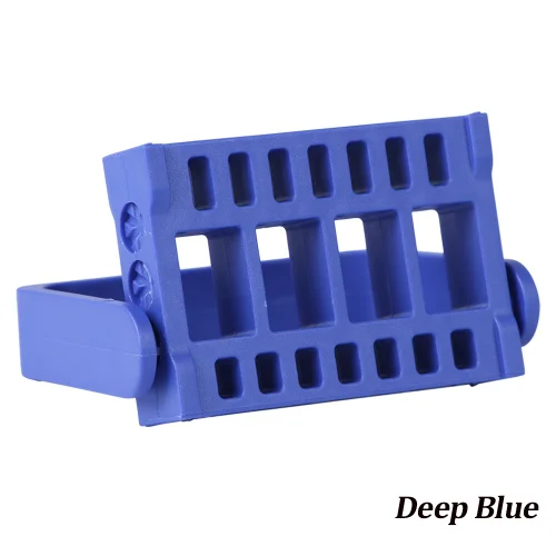Deep Blue 16 отверстий для ногтей сверла контейнер для хранения фрезы держатель Органайзер регулируемая высота пилки для ногтей коробка Маникюрный Инструмент TR904 - Цвет: Deep Blue