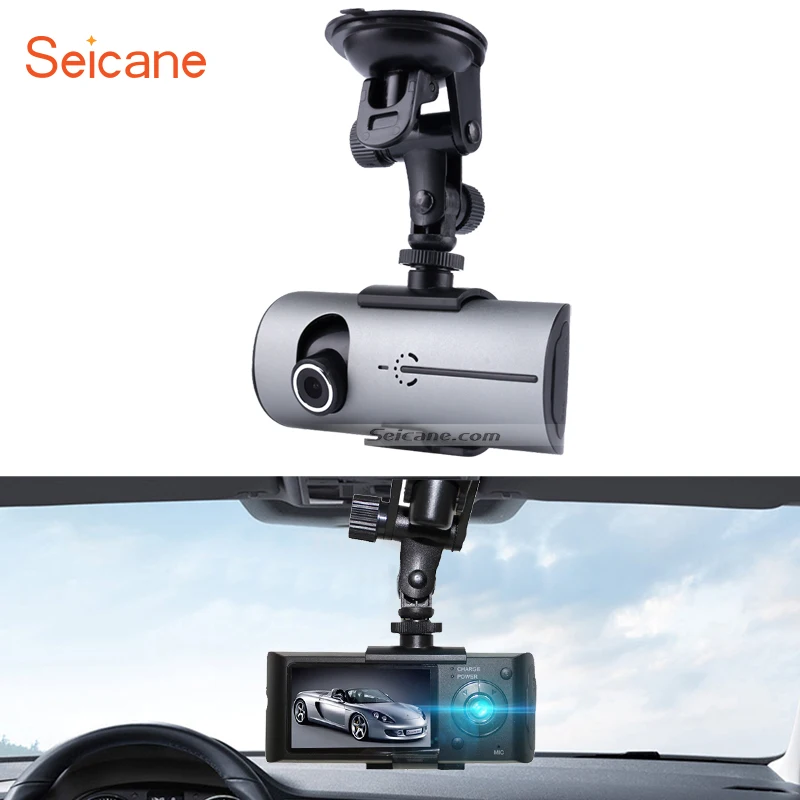 

Автомобильная GPS-камера Seicane с 2 объективами, видеорегистратор с HD-камерой с широким углом обзора 140 градусов и микрофоном для камеры заднего ...