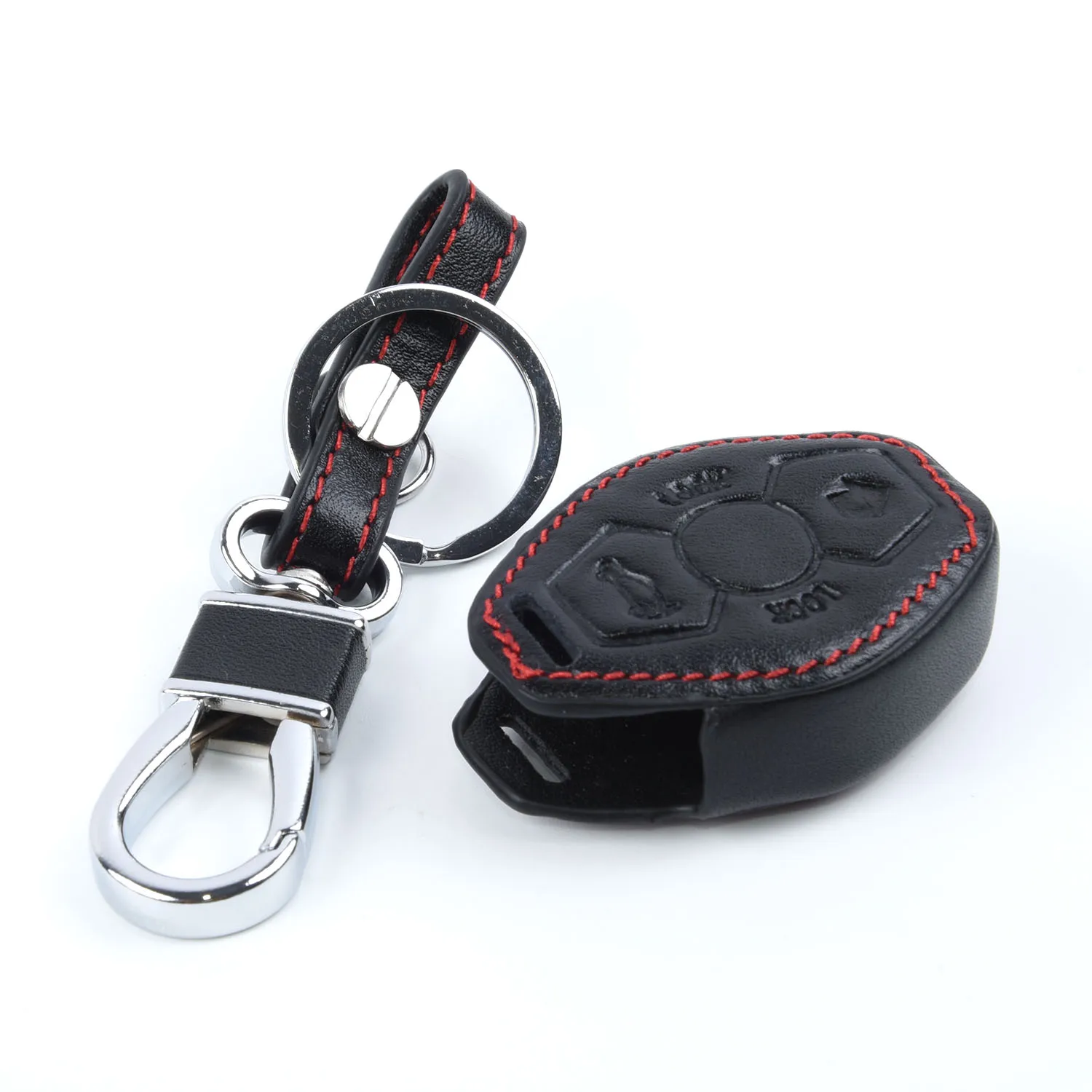 Black Car Key Cover 4 Buttons Protective shell Holder W/ Buckle Durable | Автомобили и мотоциклы