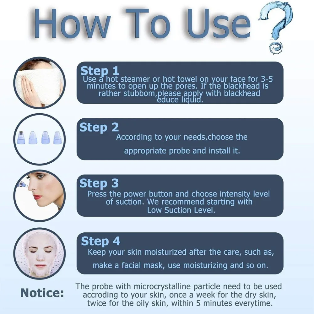 Deston Facare X11 пылесос для удаления черных пор USB Перезаряжаемый экстрактор с 4