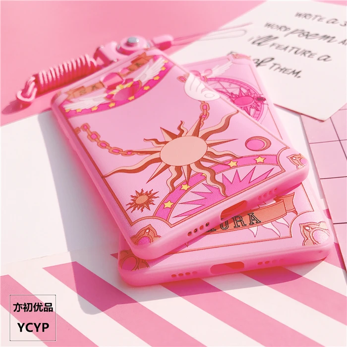 Для спортивной камеры Xiao mi 8 Cardcaptor Sakura Чехол+ пленка для экрана из закаленного стекла, с рисунками из мультфильмов чехол для спортивной камеры Xiao mi 6/6X/mi 5X/5S/5splus чехол