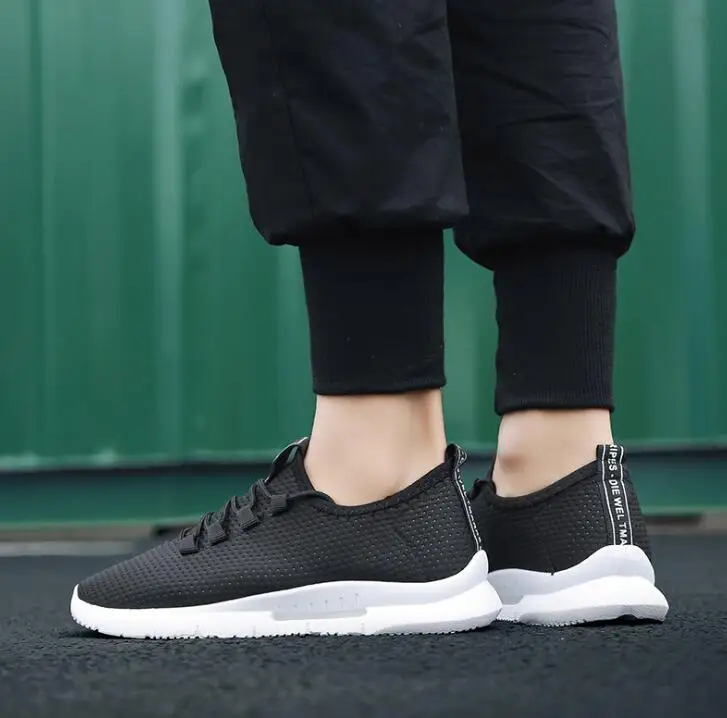Классические сетчатые дышащие мужские туфли sepatu pria Модные низкие повседневные