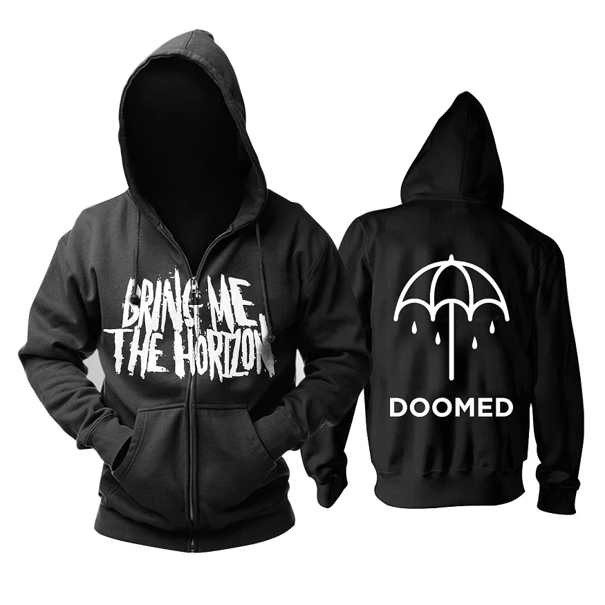 9 дизайнов толстовки с капюшоном Bring Me The Horizon Rock на молнии из тяжелого металла и