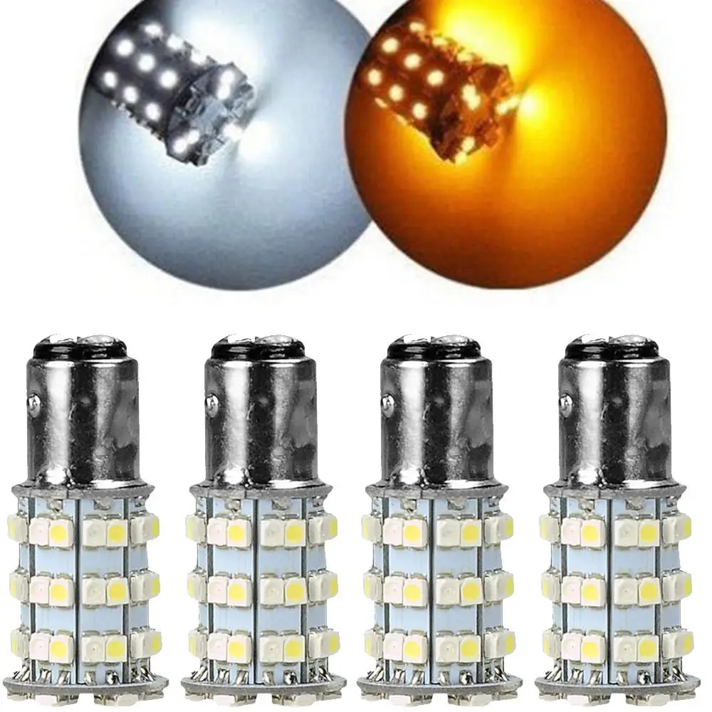 

EE support 4X1157 Switchback 60 SMD двойная белая Янтарная автомобильная светодиодная лампа с поворотным задним тормозом