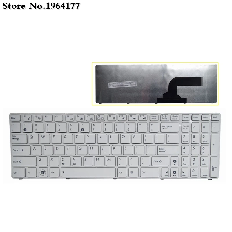 Новая белая клавиатура для ноутбука Asus X54H X75VD X75VD1 X54HY X54HR A52DE Z54 N73JG N73JQ N73SM N73SV
