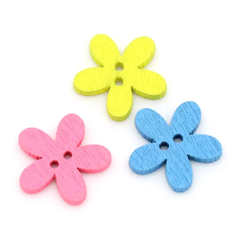 100 шт. деревянные пуговицы для одежды|Пуговицы| |