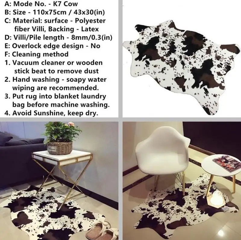 creative zebracow 3d printed carpets for living room anti slip cute animal throw rugs floor mats room doormat area rug free global shipping