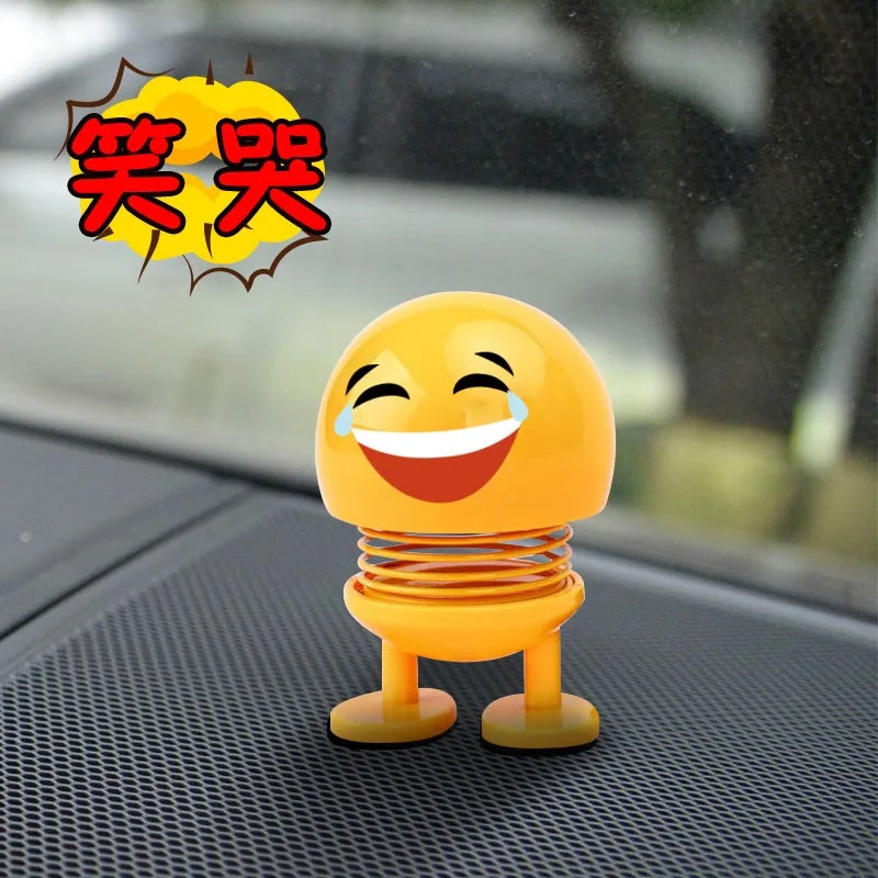 laugh cry Смешной улыбающийся лицо Весенняя игрушка Новинка и кляп игрушки для детей качающаяся голова Экспрессия подарок украшение автомобиля - Цвет: laugh cry