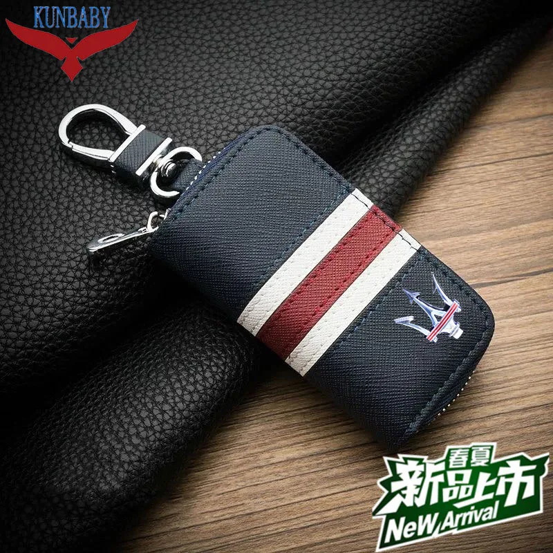 KUNBABY Топ для мужчин/для женщин Новая мода автомобиль сумка для ключей ключи цепи чехол держатель натуральной кожи ключ бумажник для Maserati