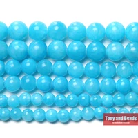 new arrival lake blue persian jade loose beads 15 strand 6 8 10mm pick size for jewelry making