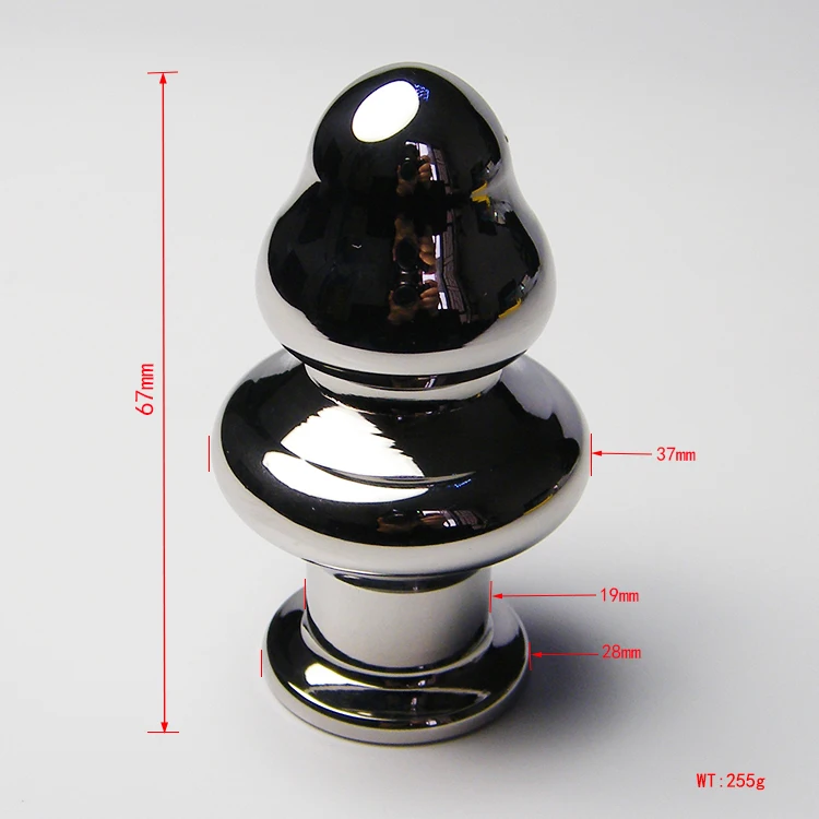 255g New Male & Female Metal Cute Anal Plugs Solid Stainless steel Heavy Anus Bead Fetish Chastity Sex Adult Toys A532-Small |
