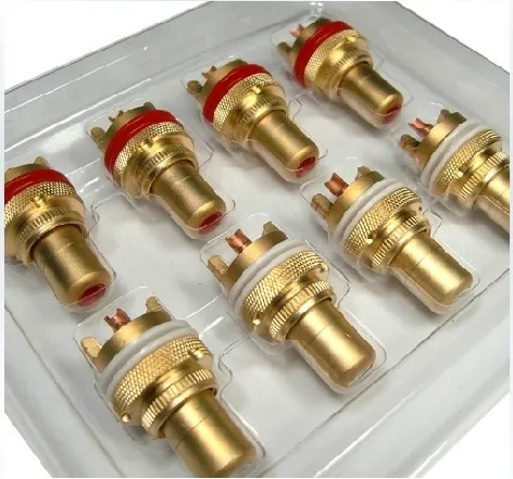 1 пара (2 шт.) Сделай Сам Профессиональный Золотой RCA Cinch DAC уровень усилитель шасси