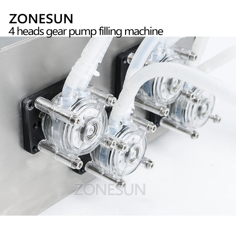 ZONESUN полуавтоматическая разливочная машина с 4 насадками для сока соевое масло