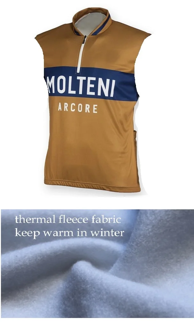 Зимний флисовый термальный 2018 MOLTENI CLASSIC 4 короткий жилет без рукавов ROPA CICLISMO