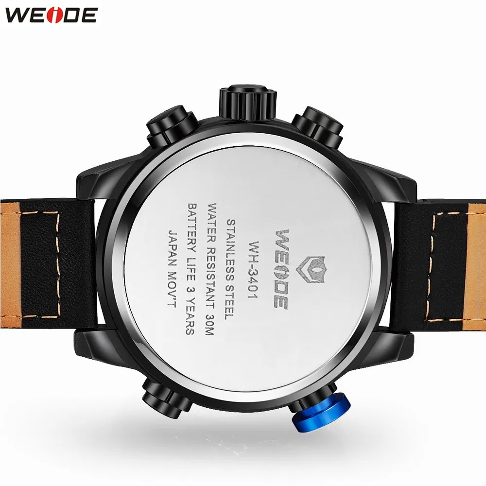 Оригинальные модные водонепроницаемые спортивные часы WEIDE мужские Цифровые