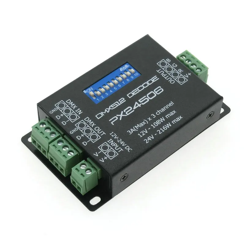 5 Шт. PX24506 DMX Декодер Драйвер 9А 512 Усилитель 12 В ~ 24 5050 RGB LED Light | Лампы и освещение