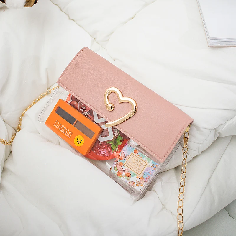 2019 летняя прозрачная сумка маленькая через плечо с клапаном сумки на для дам