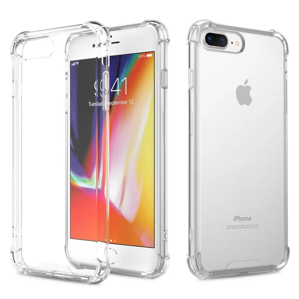 Чехол для iPhone X 8 7 6 6s Plus 5 5s SE прозрачный силиконовый чехол с воздушной подушкой