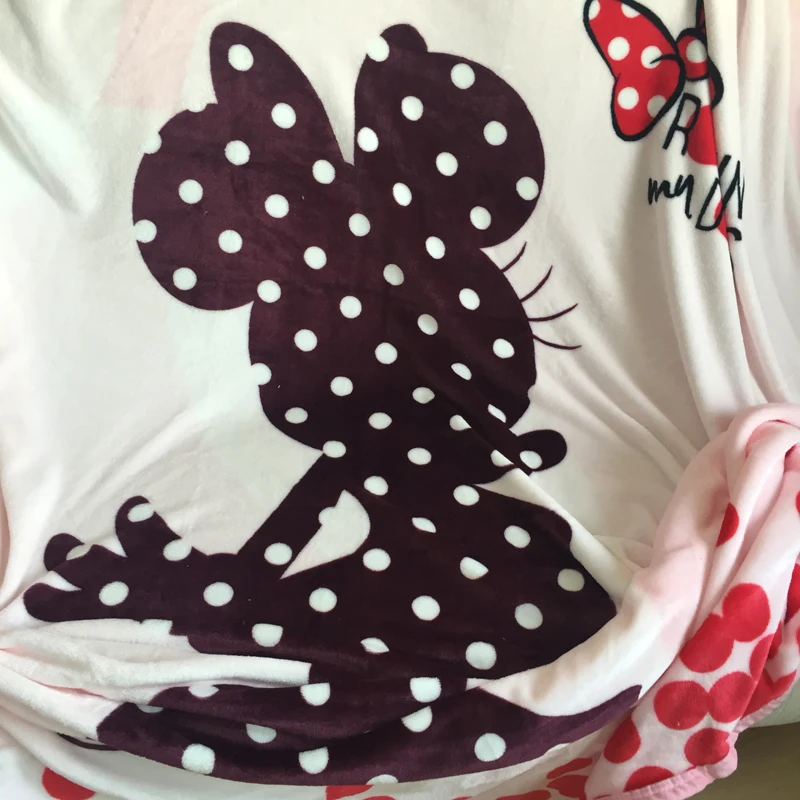 Бархатное одеяло для кровати с принтом Минни Маус из мультфильма Диснея