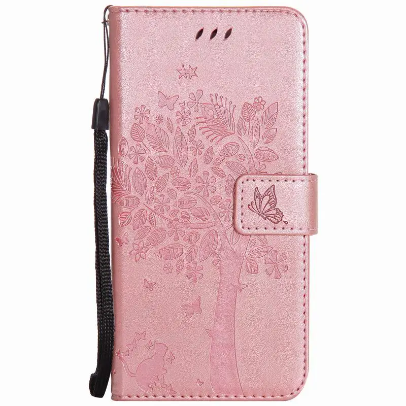 Для Coque iPhone 8 флип чехол кожаный бумажник+ Силиконовый мягкий чехол iPhone8 Plus чехол для телефона s 3D тисненый кошачий дерево защитный чехол