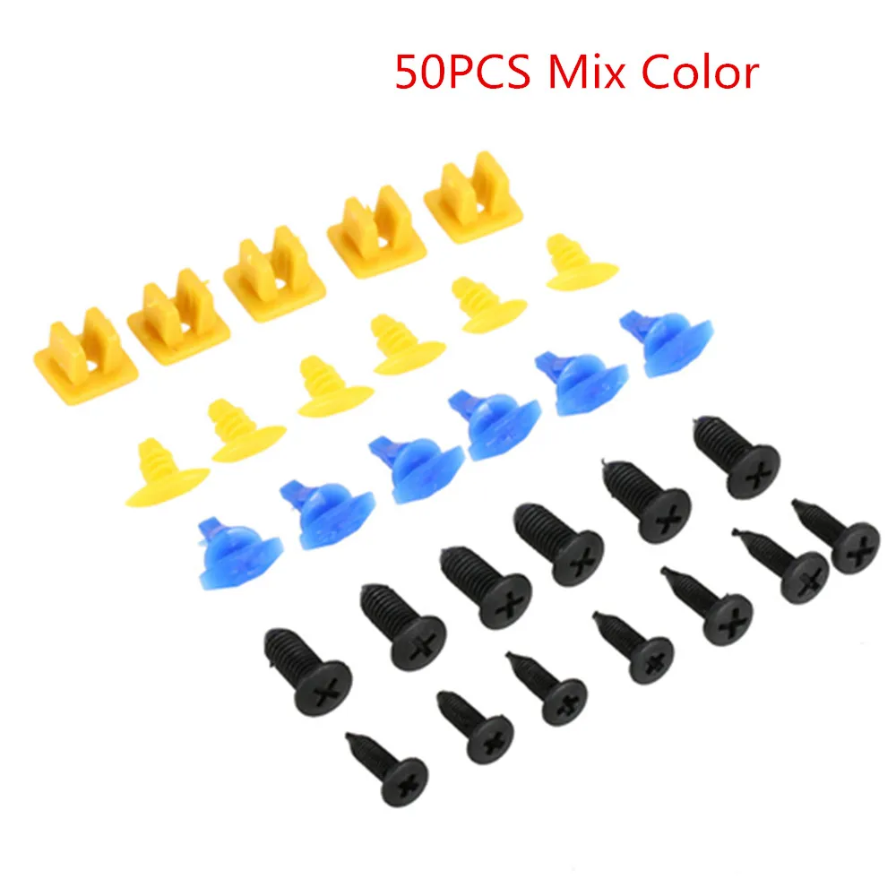 Новое поступление 50x Авто двери автомобиля толкатель пластиковые заклепки