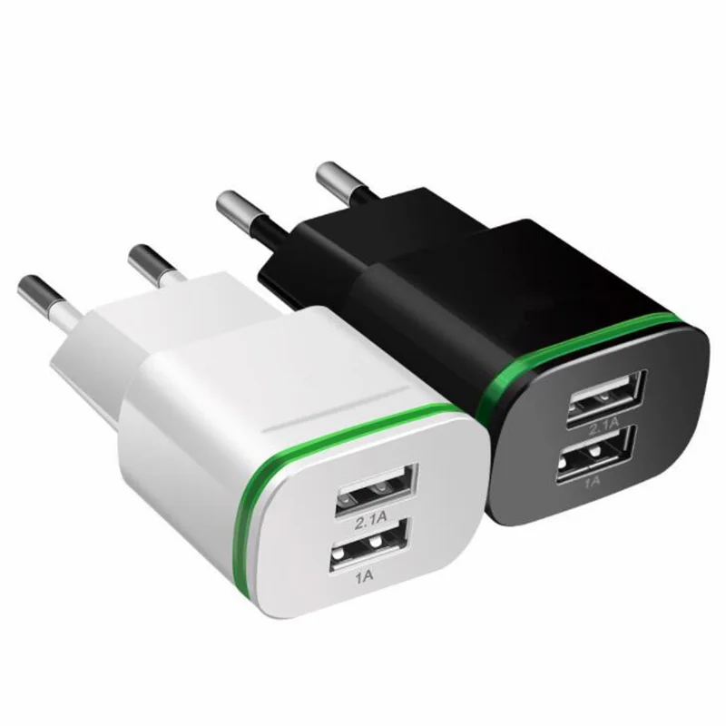 2 порта Micro USB зарядное устройство со светодиодной подсветкой 5 В А быстрая зарядка