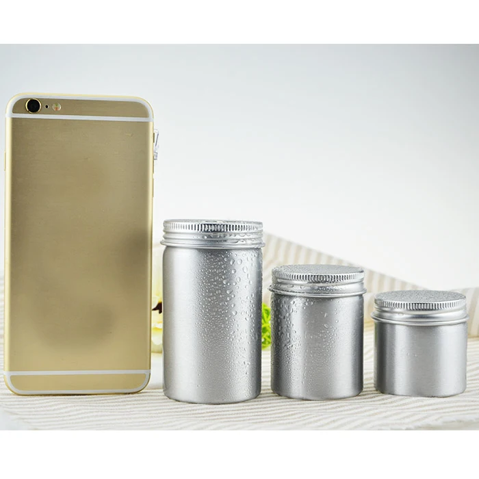 Заправляемый алюминиевый баночек для крема маски и мази 50 мл 100 150 упаковка