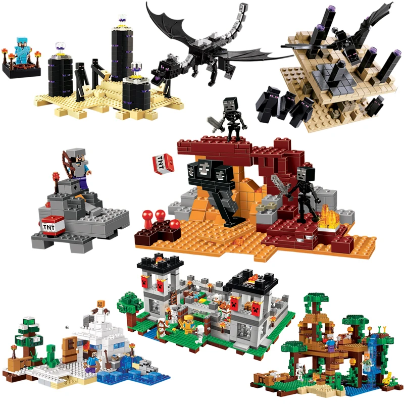 Бела 10469 Совместимость Legoe лего Minecrafte мой мир зомби 2018 новое здание Конструкторы